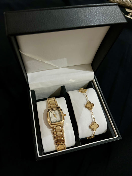 Coffret Montre Bracelet Trèfle